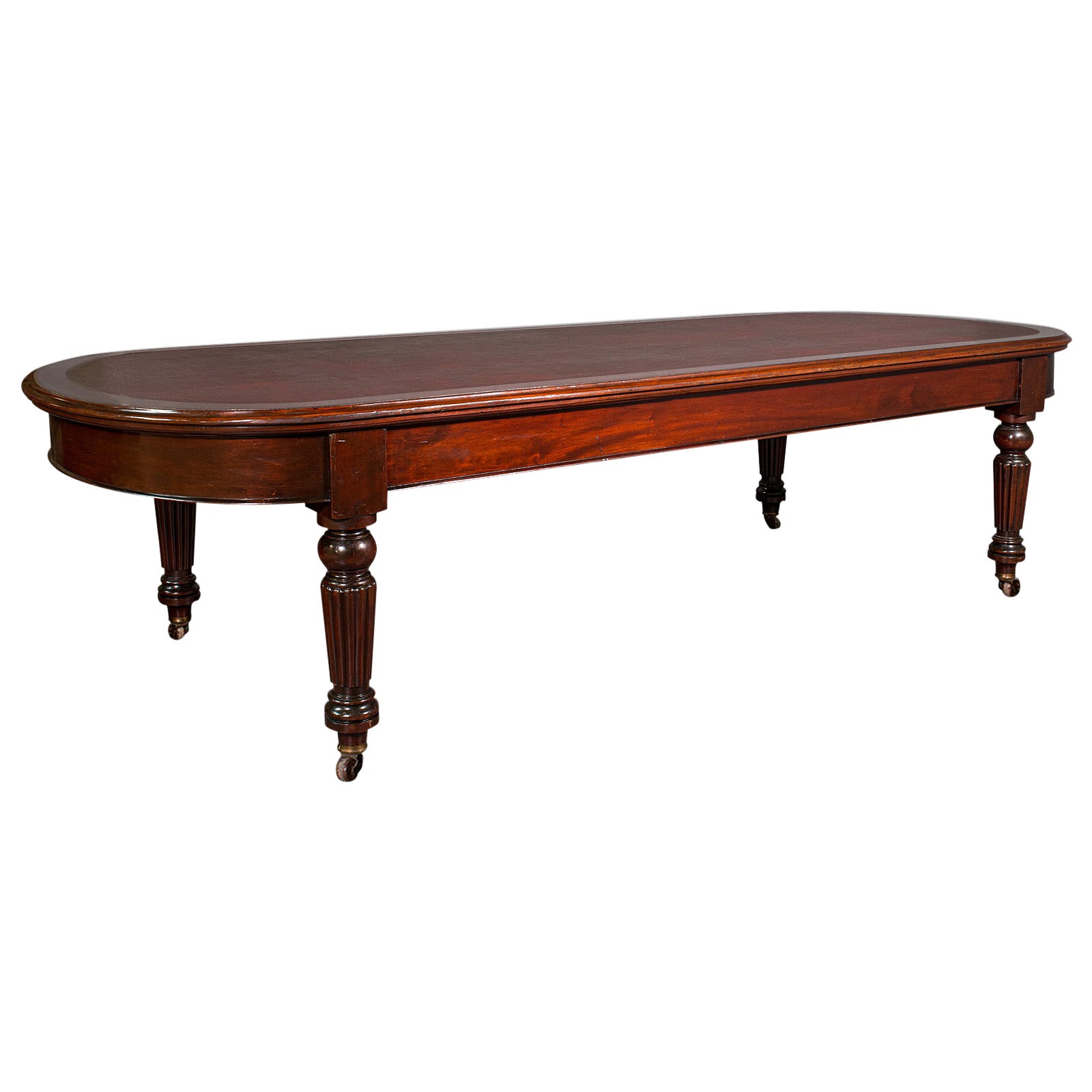 Large 8 Seat Antique Library Table, Mahogany, Boardroom, Dining, Victorian, 1850