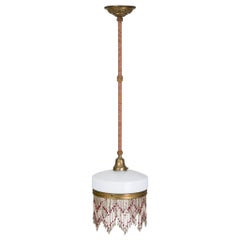 Chandelier in Pristine Condition, Made 1910s, in Czechia with Brass and Glass