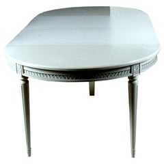 Swedish Gustavian Extendable Dining Table Swedish, Grey, Later 20th C