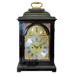 George II Ebonised English Bracket Clock by Thomas Wagstaffe, London
