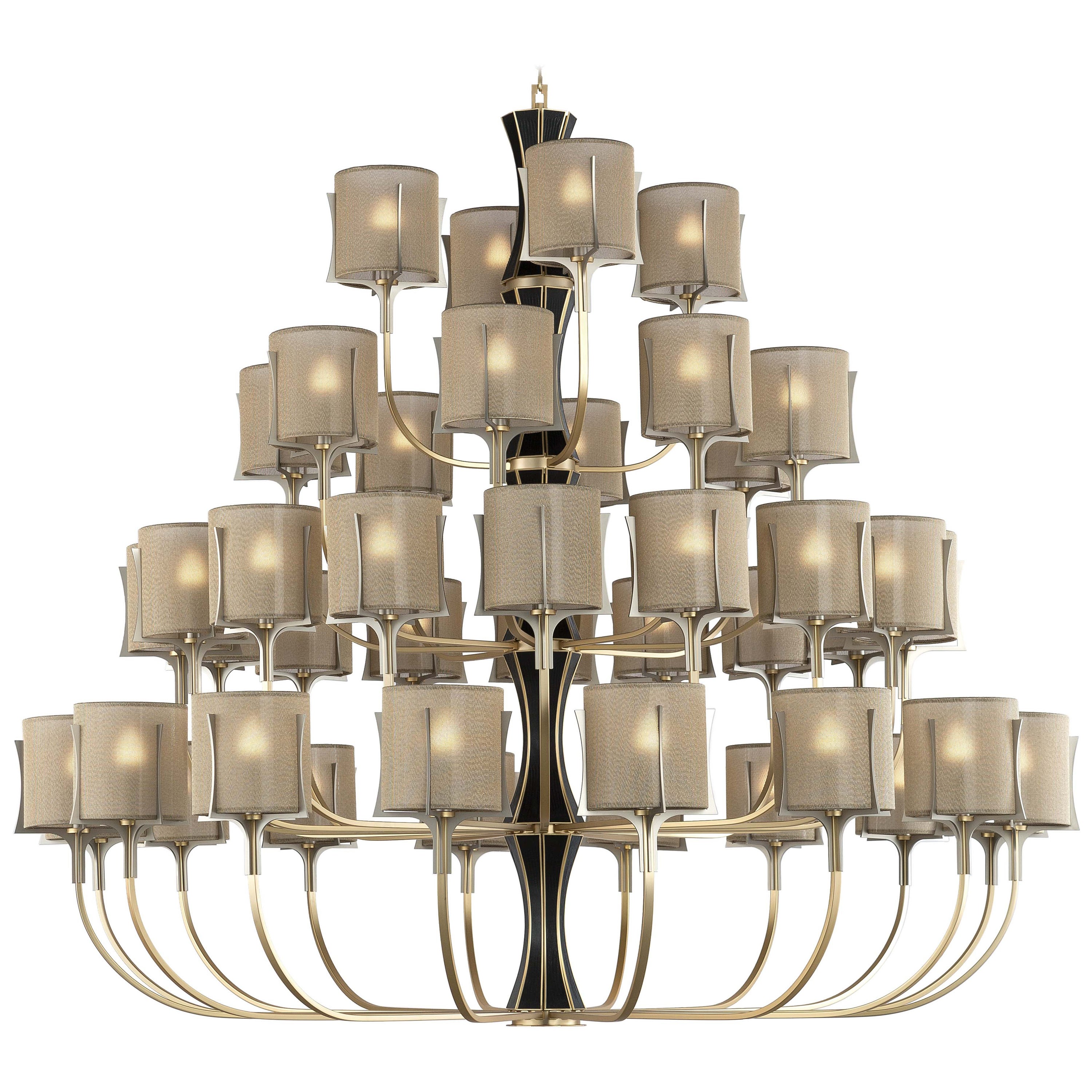 New Flow Chandelier 2111-GK-24 by Officina Luce For Sale