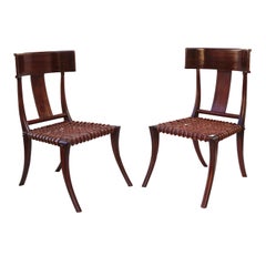 Pair of Klismos Accent Side Chairs in the Manner of T. H. Robsjohn Gibbings