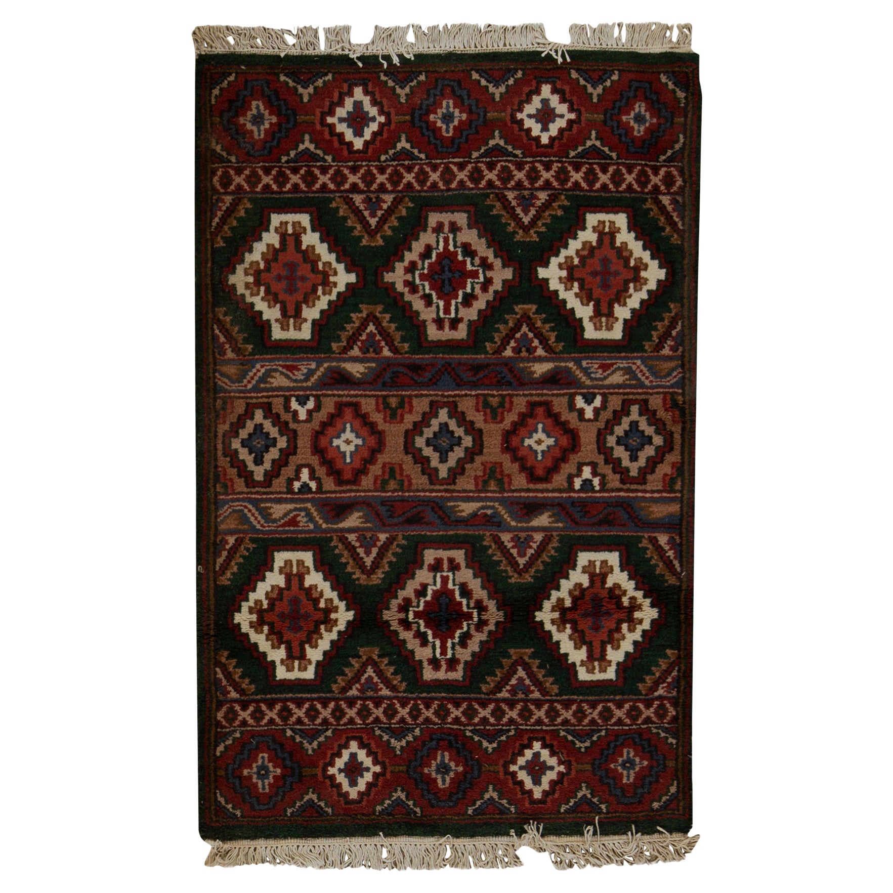 Traditional Handwoven Luxury Wool Navajo Multi Rug