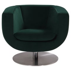 B&B Italia Tulip-Sessel aus grünem Samt von Jeffrey Bernett