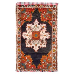 Mid-20th Century Handmade Persian Hamadan Throw Rug