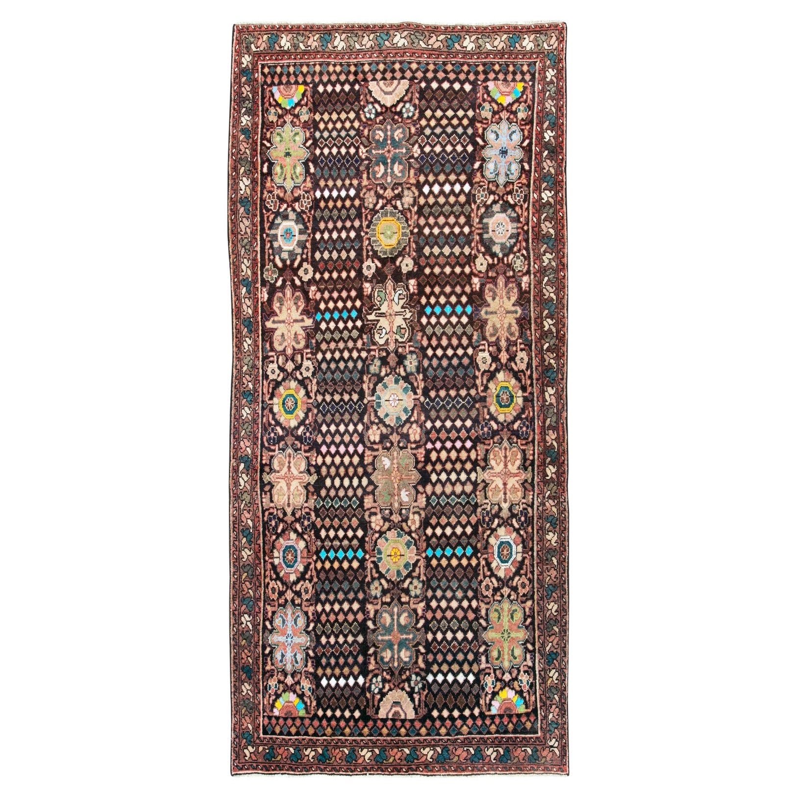 Mid-20th Century Handmade Persian Malayer Gallery Carpet For Sale