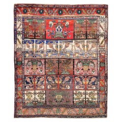 Mid-20th Century Handmade Persian Mahal Accent Rug