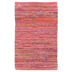 Handgefertigter amerikanischer Rag Teppich aus der Mitte des 20. Jahrhunderts