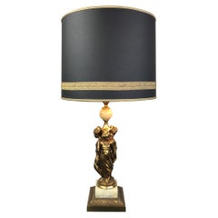 Hollywood Regency Göttin-Tischlampe, Deknudt, 1970er Jahre