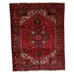 Traditional Handwoven Luxury Semi Vintage Persian Wool Red / Black