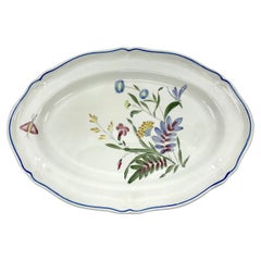 Retro Blue, White, Yellow and Magenta Floral Platter