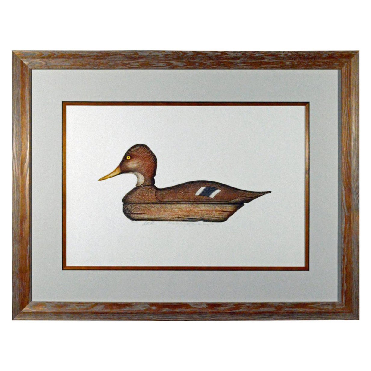 Arthur Nevin Print of a Mallard Hen Duck Decoy, Bay Head, NJ For Sale