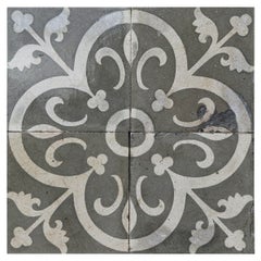 Reclaimed Encaustic Floor Tiles with Pattern