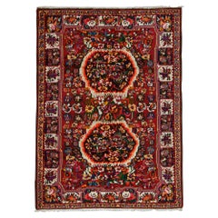   Antique Persian Fine Traditional Handwoven Luxury Wool Multi Rug