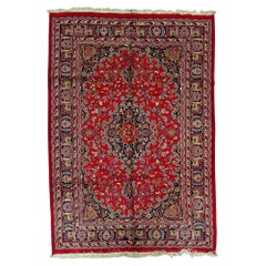  Antique Persian Fine Traditional Handwoven Luxury Wool Red Rug