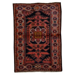   Antique Persian Fine Traditional Handwoven Luxury Wool Rust Rug