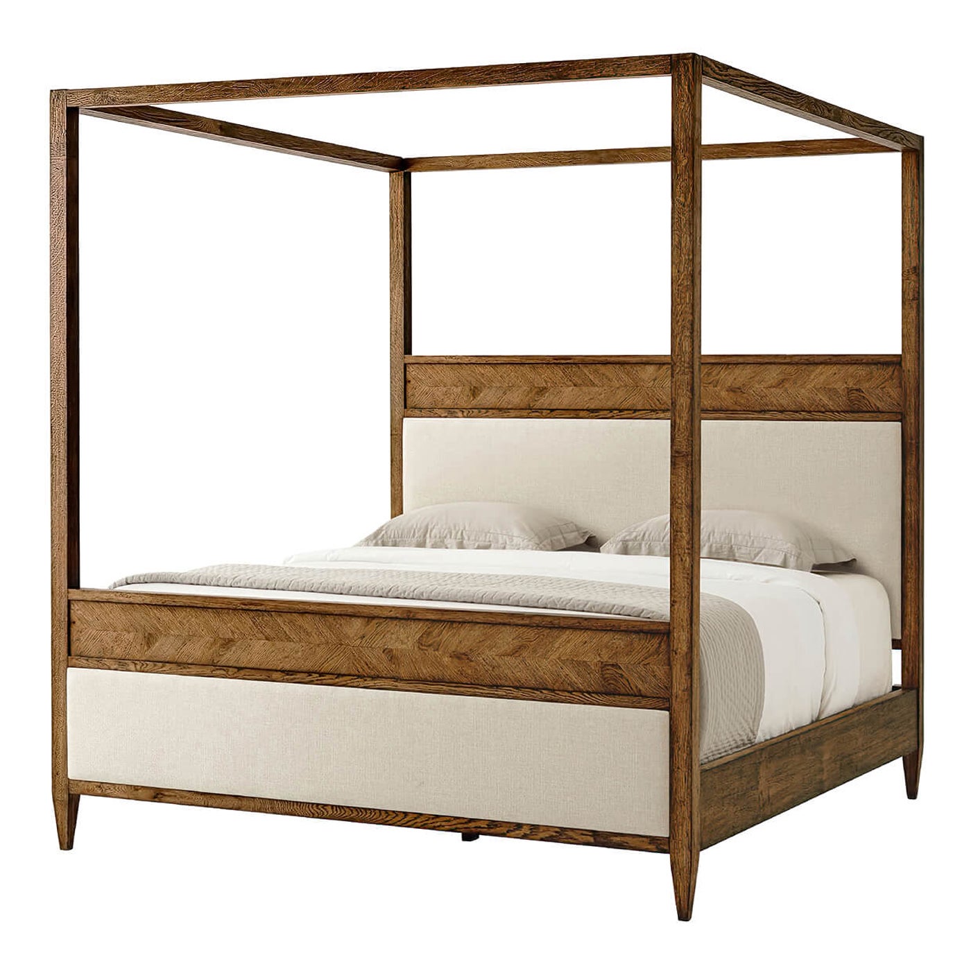 Modern Rustic Canopy California King Bed