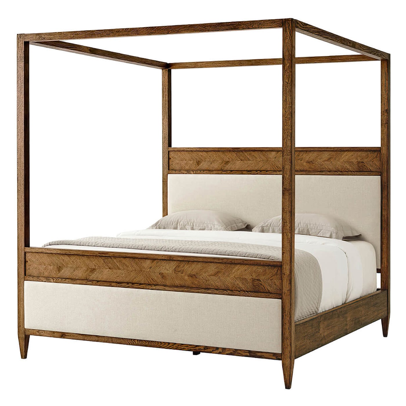 Modern Rustic Canopy King Bed