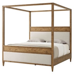 Modern Rustic Canopy King Bed, Dawn Finish