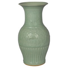 Large Chinese Porcelain Celadon Vase, Circa 1860