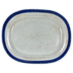 Ralph Clews English Staffordshire Feather or Shell Edge Pearlware Oval Platter