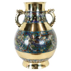 Antique Champleve Vase