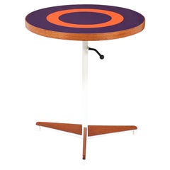 Retro Petter Pepper Products Adjustable Tripod Teak Side Table