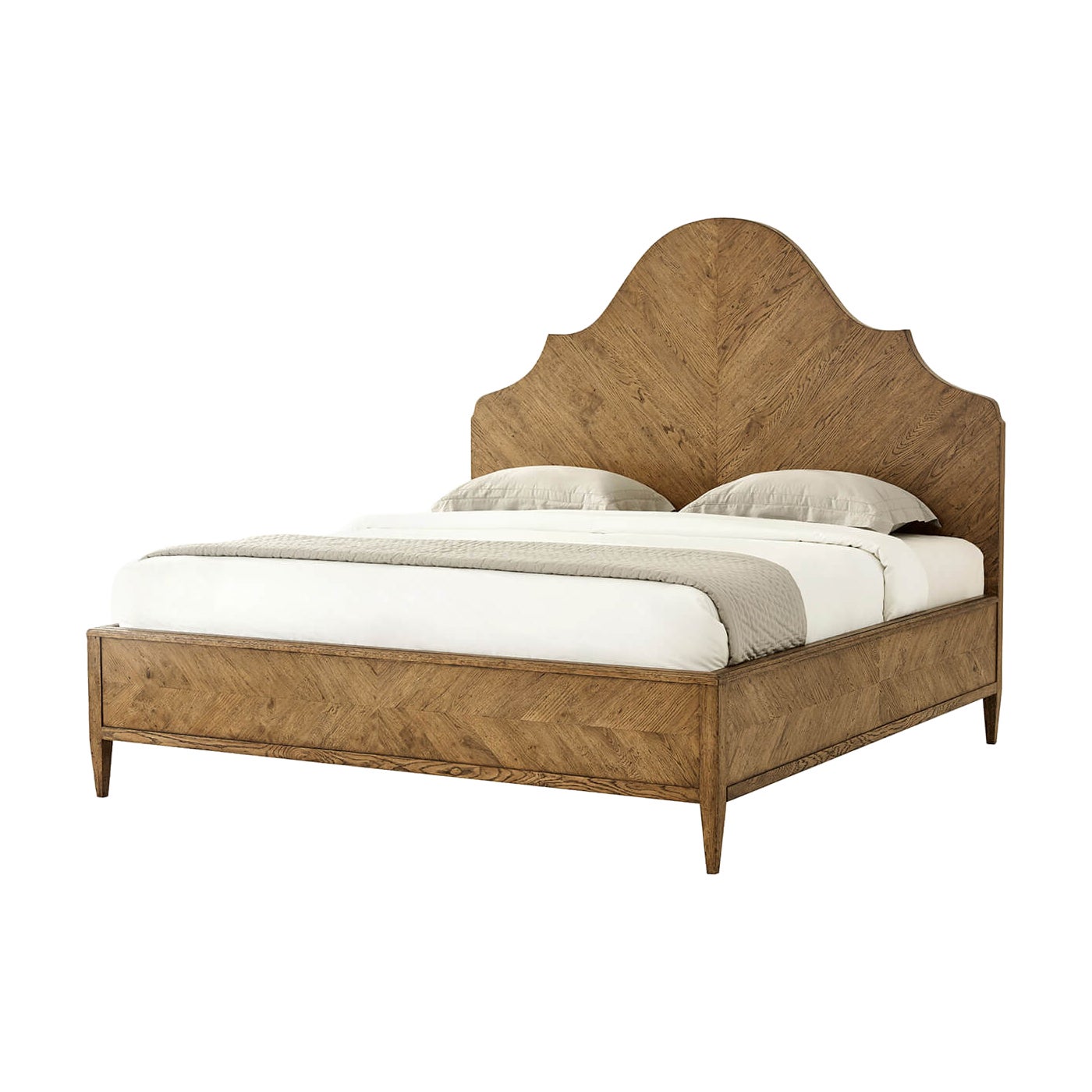 Modern Rustic Oak King Bed