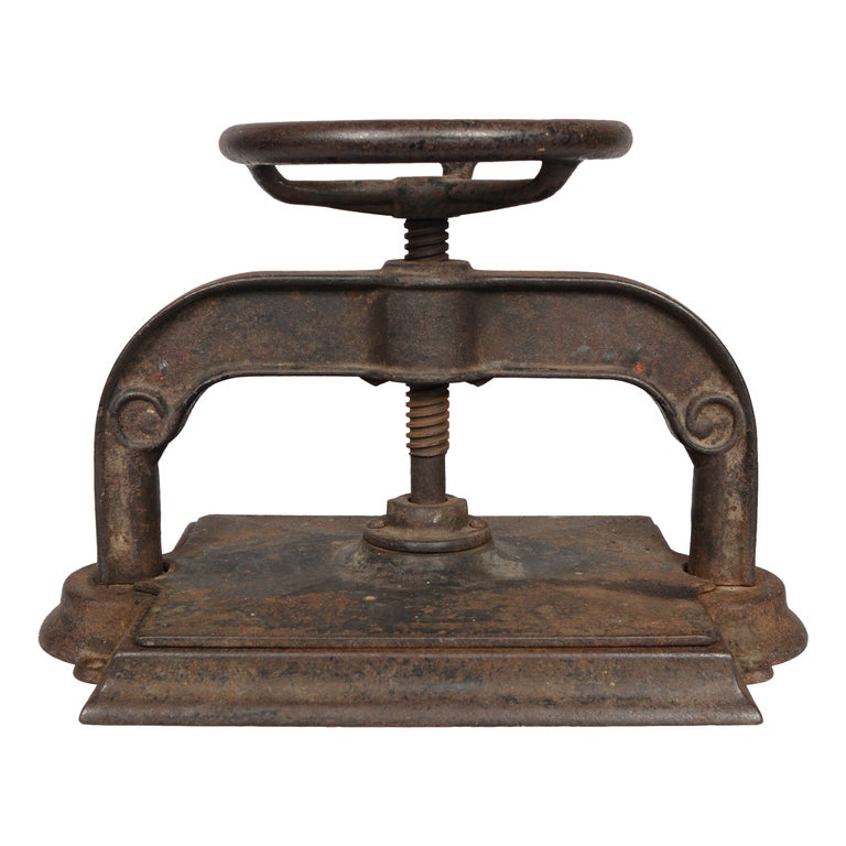 Antique Cast Iron Book Press at 1stDibs