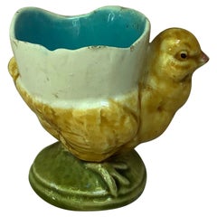 Majolica Chick Egg Cup George Dreyfus, Circa 1890