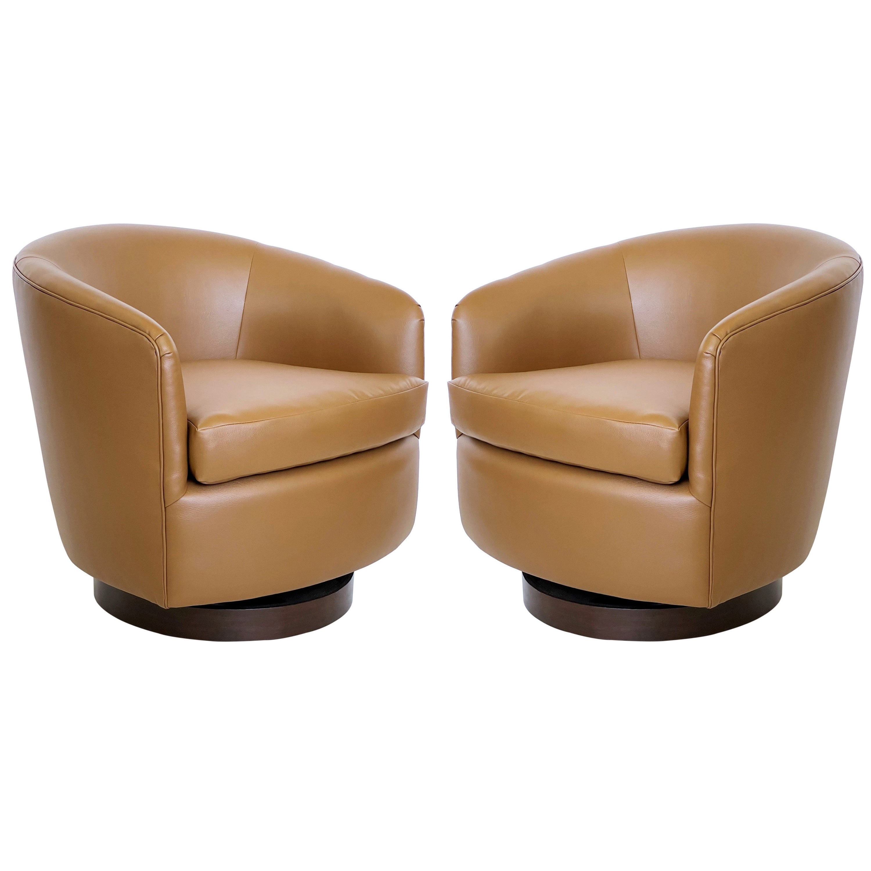 Milo Baughman for Thayer Coggin Tilt & Swivel Lounge Chairs