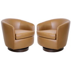 Milo Baughman for Thayer Coggin Tilt & Swivel Lounge Chairs