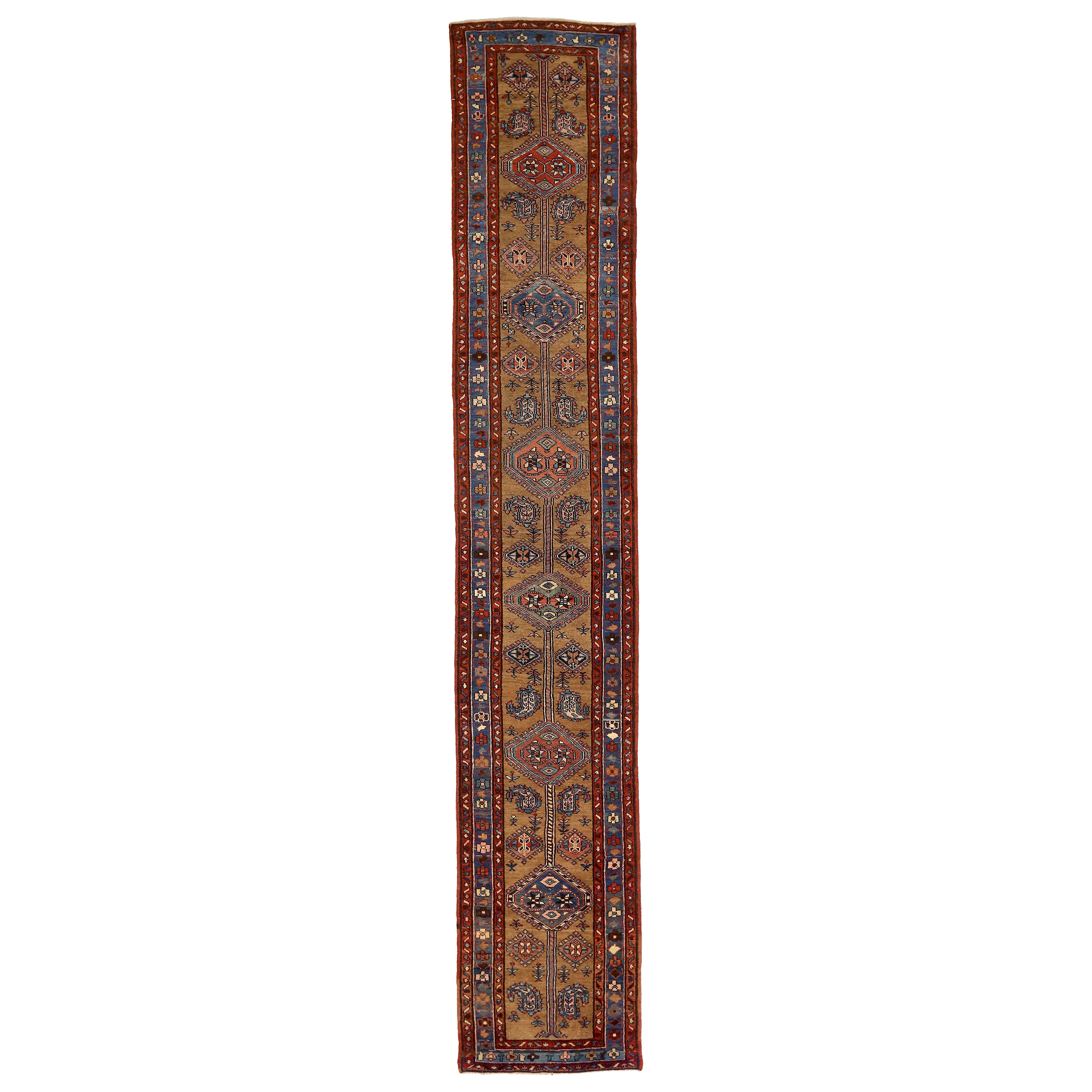 Antique Persian Runner Rug Azarbaijan Design For Sale
