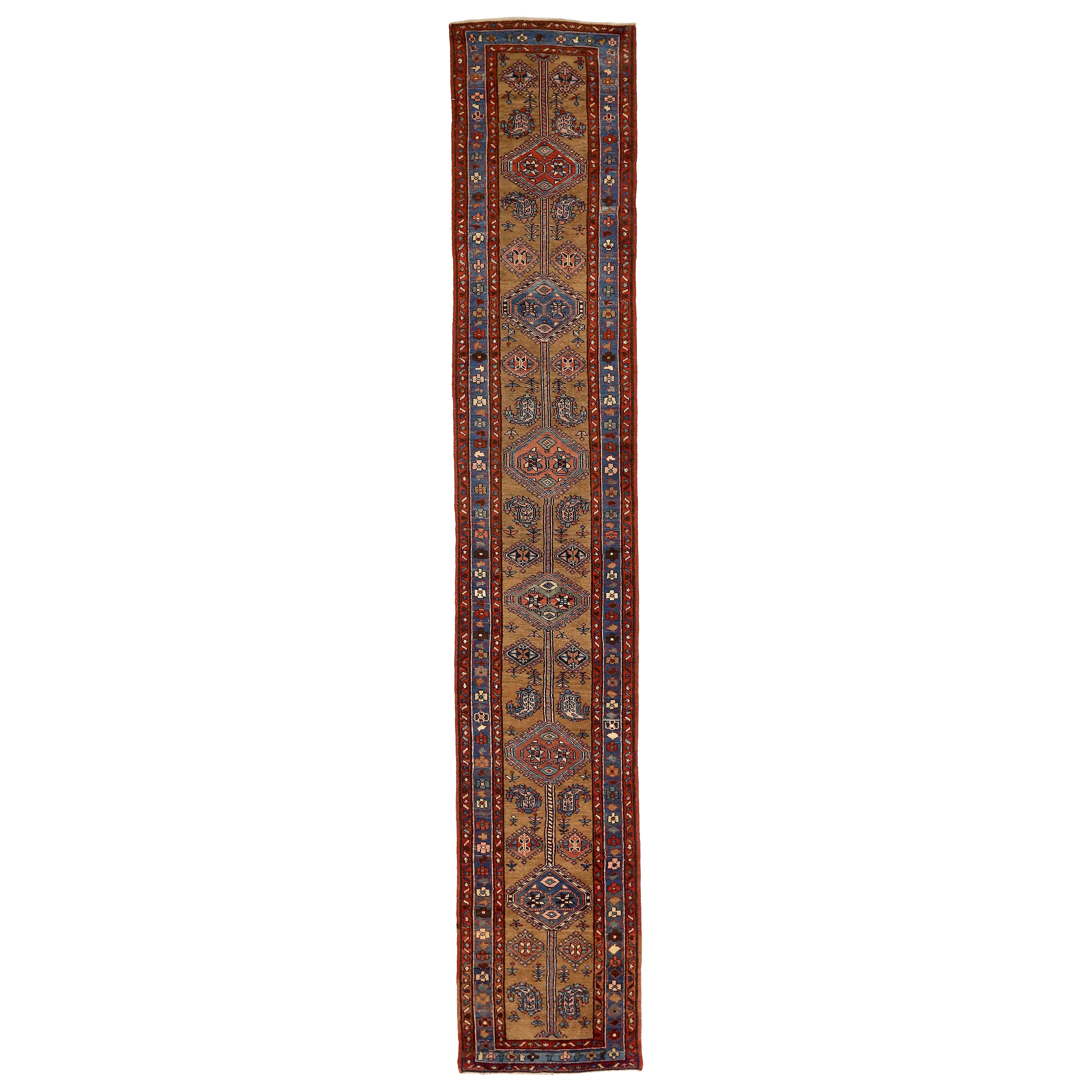 Tapis de couloir persan ancien design Azarbaijan