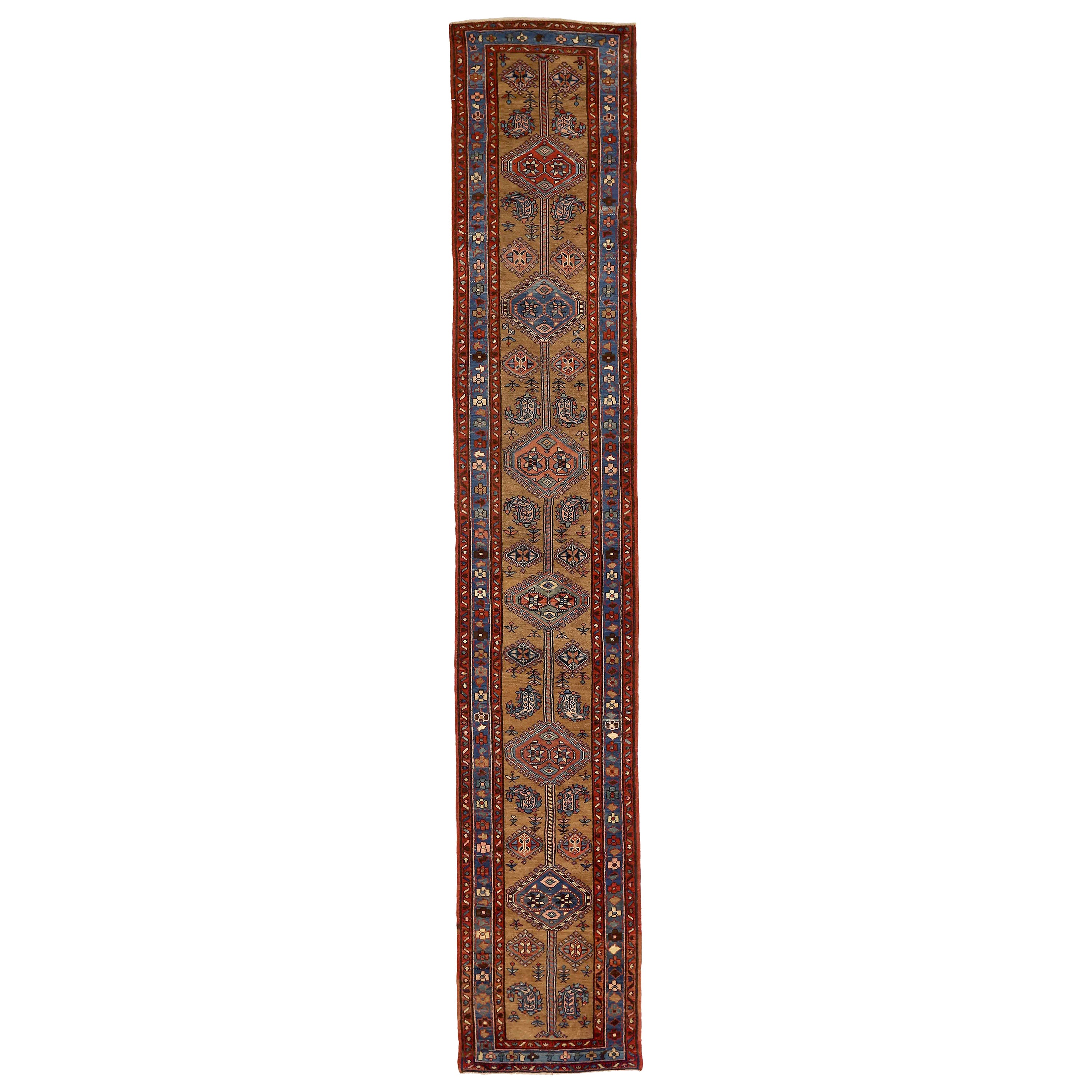 Antique Persian Runner Rug Azarbaijan Design