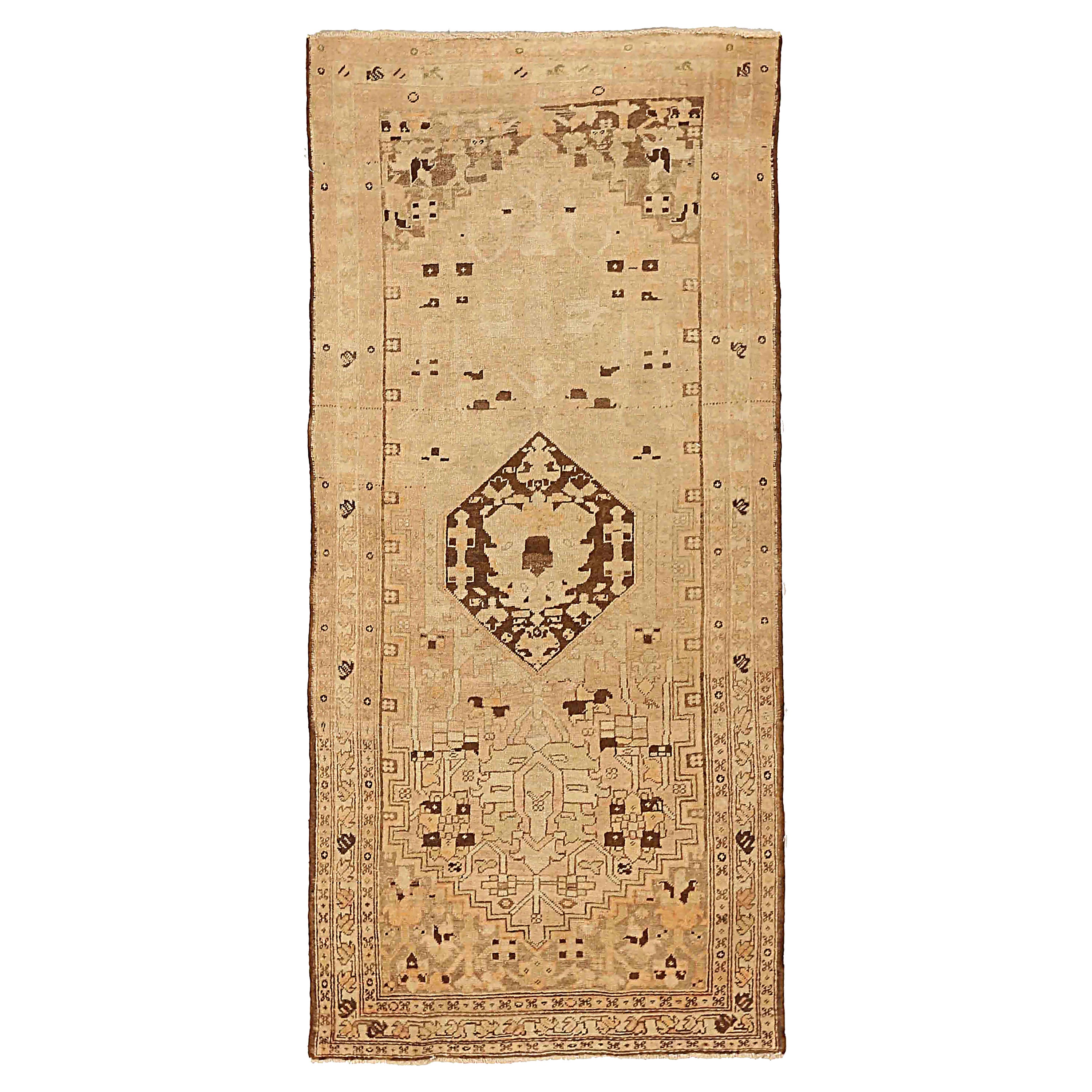 Antique Persian Area Rug Heriz Design For Sale