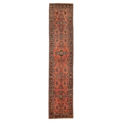Antique Persian Runner Rug Hamedan Design