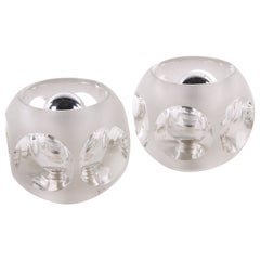 Set of Two Peill & Putzler Ice Cube Table Lamp