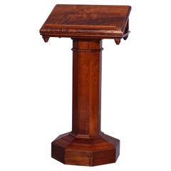 Antique Gothic Style Mahogany Presentation Podium or Lectern, c1890