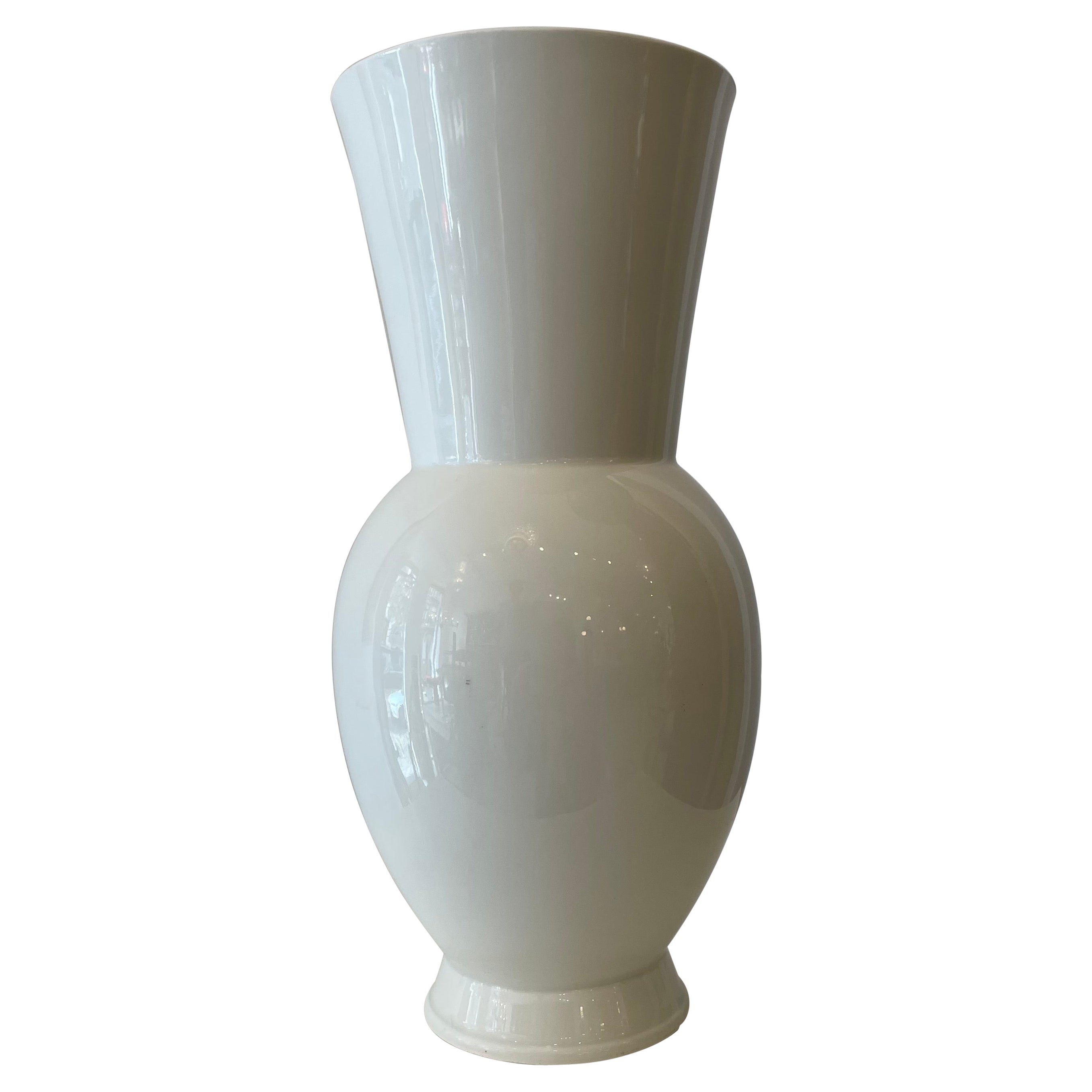 White Ceramic Vase by Marianne Brandt, Germany, Bauhaus, 1920s