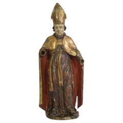 French 18th Century Carved Wooden Saint Statue