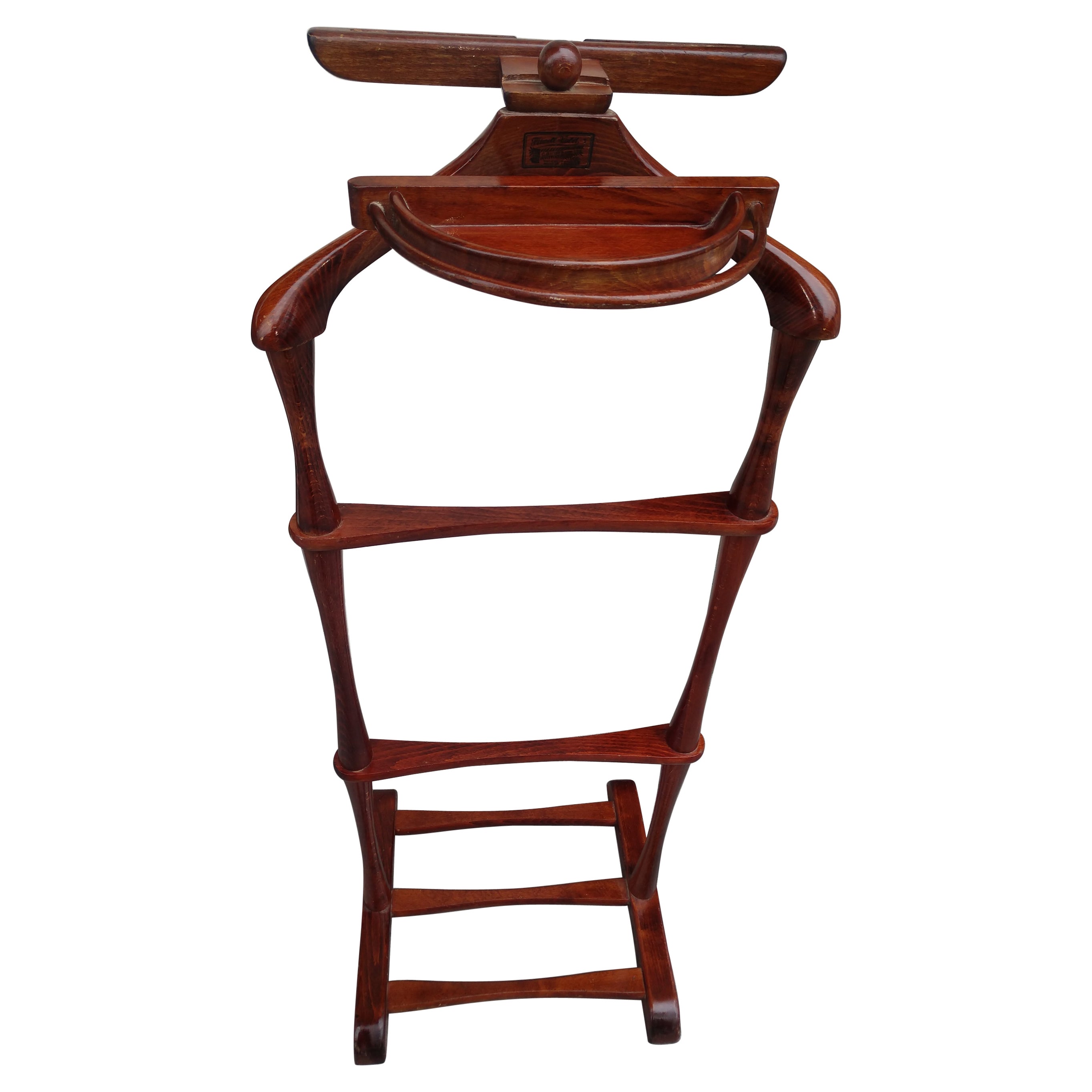 MidCentury Modern Nickel Chrome Gentlemans Clothes Valet For Sale at