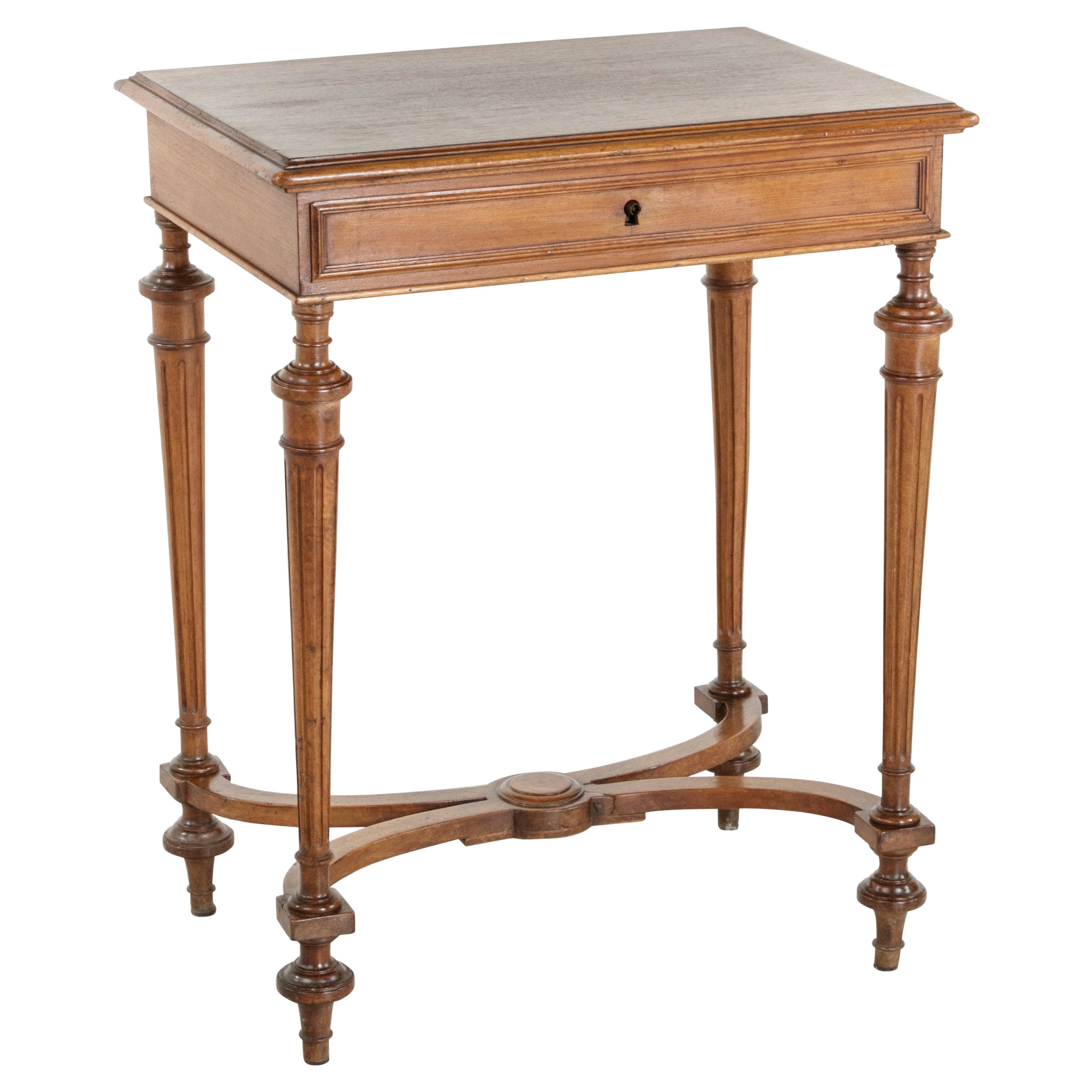 Late 19th Century French Louis XVI Style Walnut Side Table or Occasional Table