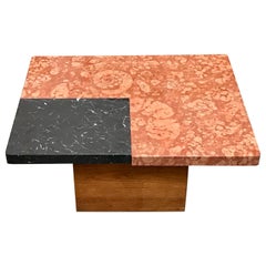 Retro Amalia Schulthess Fossilized Marble Occasional Table 