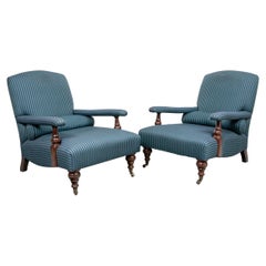 Pair of Vintage Edwardian Chairs by George Smith