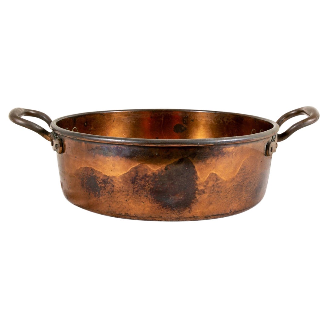 Antique Copper Two-Handled Pot