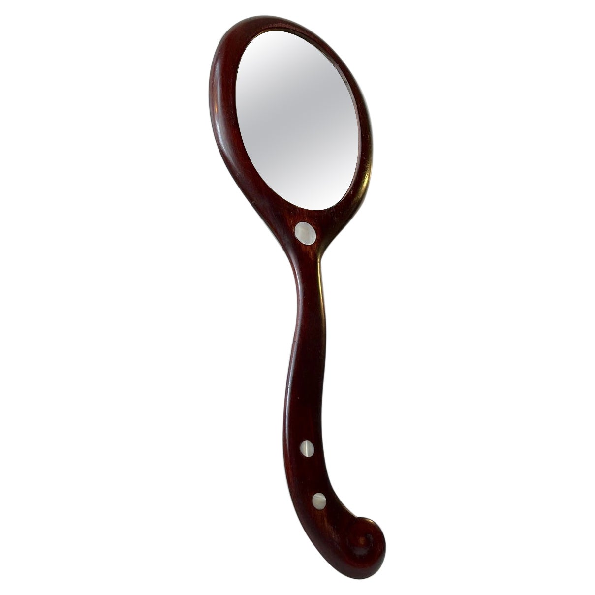 Miroir à main victorien en acajou, XIXe siècle en vente