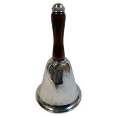 Vintage Town Crier Bell-Form Chrome and Wood Cocktail Shaker