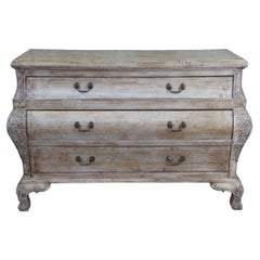 Vintage Italian Revival Commode Entry Console Dresser Chest of Drawers Acanthus