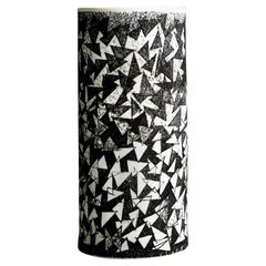 Post Modern Black and White Ceramic Vase by Mik Bečka